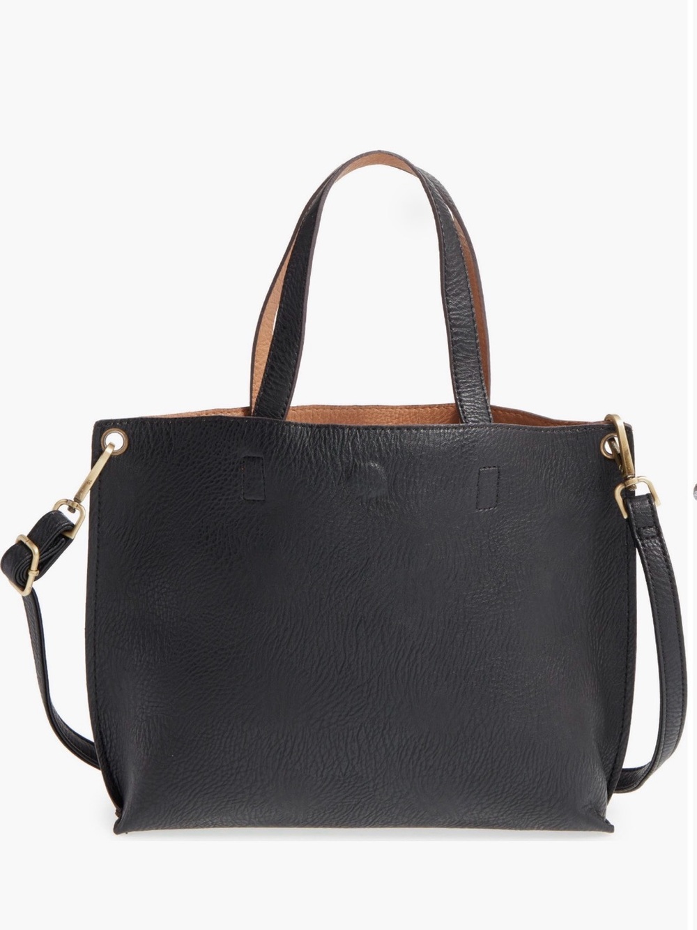 Nordstrom Reversible Faux Leather Tote Bag with Crossbody Strap